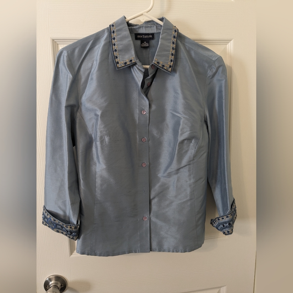 Vintage 100%Silk Ann Taylor Blouse